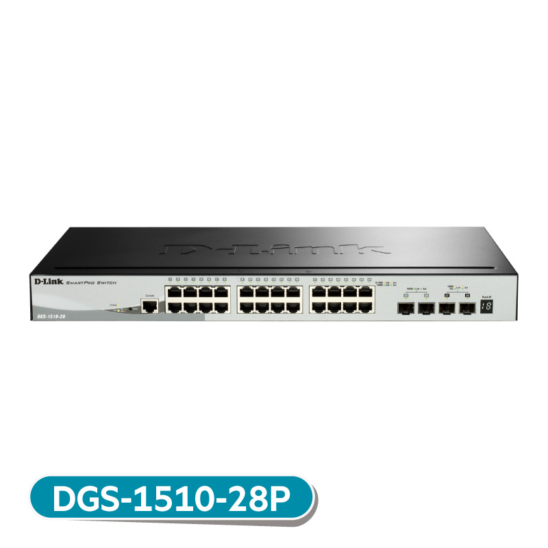 DGS-1510-28P Layer 2+ 可堆疊智慧型網管PoE交...