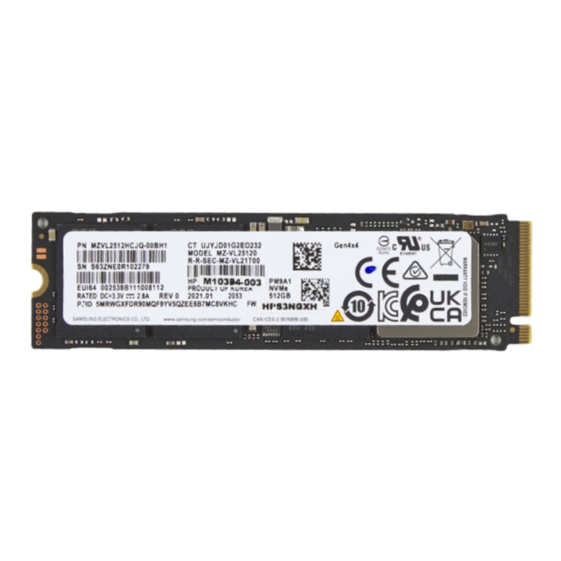 HP 512GB PCIe-4x4 NVMe M.2 G10 固...